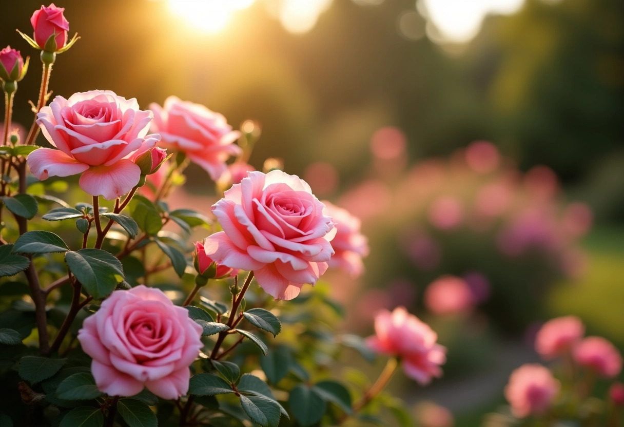 arbres fleurs roses